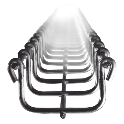 Charola Tipo Malla / 33 mm Peralte / 50 mm Ancho / Electro Zinc / 3 m / 9.84 ft / 26 Cables Cat6 MG-50-420EZ CHAROFIL