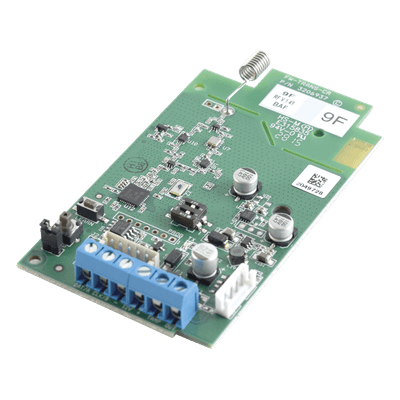 Transceptor Inalámbrico / 916 MHz / 2 Vías / Interfaz Canal Bus / Instalación en Gabinete / Compatibilidad Sensores 1 y 2 Vías FWTRANS9F CROW