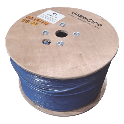 Bobina de Cable Cat6+ / 1000m (3280.84 ft) / Calibre 23 AWG / 250 MHz / Sin Blindaje / PVC CM / Azul PRO-CAT-6-PLUS/1000M LINKEDPRO BY EPCOM