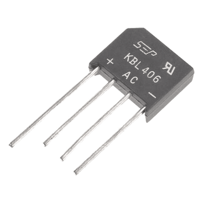 Puente Rectificador de Silicio / 4 A / 600 V / Monofásico / Encapsulado KBL KBL-406G SYSCOM