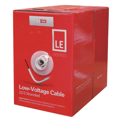 Cable para Alarma / 2x22 AWG / CCA / PVC Retardante a la Flama / Bobina 305 m (1000 ft) / Blanco SF-22-02-LE SFIRE
