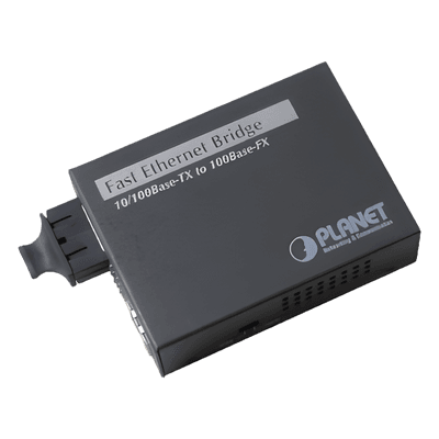Convertidor de medios 100 Mbps UTP/fibra óptica Mono-Modo hasta 15 Km, conector SC FT-802S15 PLANET