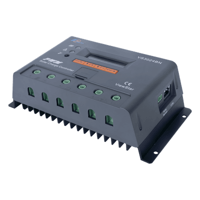 Controlador Solar de Carga PWM / 30 A / 12/24 V / Display LCD / RS485 Modbus / 4 Botones Configurables VS-3024-BN EPEVER