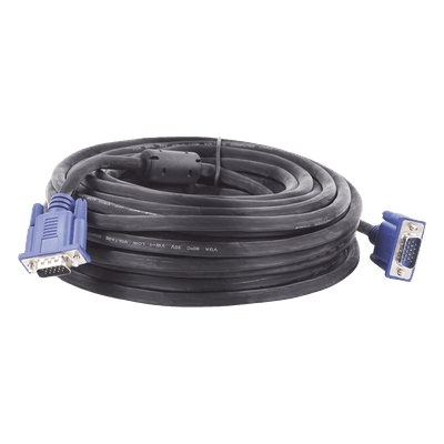 Cable Extensor VGA / 15 m (49.2 ft) / Full HD 1920x1080p / Conector HD15 Macho a Macho / Blindaje Aluminio y Malla Trenzada / CCTV y Videovigilancia VGA-15M EPCOM POWERLINE