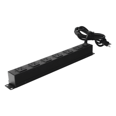 Tomacorriente multiple horizontal para rack de 19in, 6 contactos (THE0040092001001) TH-TCM-6C THORSMAN
