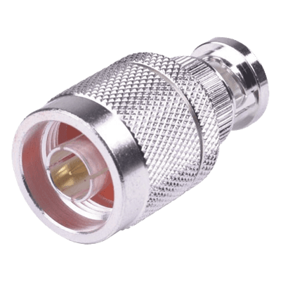 Adaptador Coaxial en Línea / N Macho a BNC Macho / Impedancia 50 Ω / Cuerpo Bronce Plateado / Contacto Oro / Aislante Teflón RFN-1040-1 RF INDUSTRIES,LTD