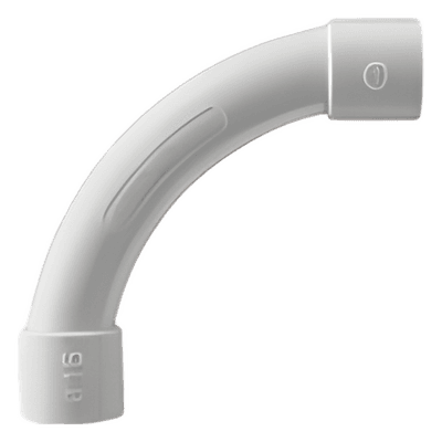 Curva de Radio Estrecho para Tubería Rígida / 50 mm / PVC Auto-extinguible / Libre de Halógenos / Datos y Telecomunicaciones DX-40-150 GEWISS