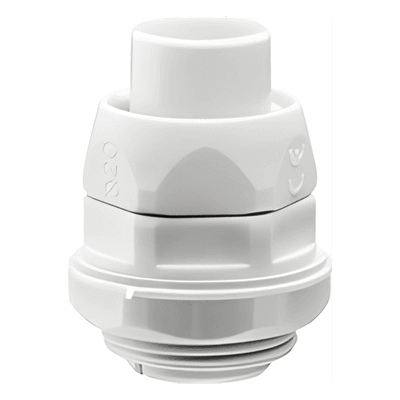Conector de Tubería Flexible a Caja / PVC Auto-Extinguible / 25 mm / IP55 / -24°C a 60°C / Universal Eléctrico y Telecomunicaciones