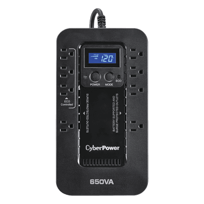 UPS / 650 VA / 390 W / Standby ECO / 120 Vca / 8 NEMA 5-15R / 526 J EC650LCD CYBERPOWER