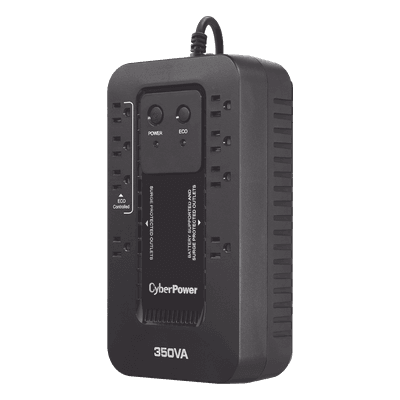 UPS de 350 VA/255 W, Topología Standby con Modo Ahorrador ECO, Entrada 120 Vca NEMA 5-15P, Con 8 Tomas NEMA 5-15R EC350G CYBERPOWER