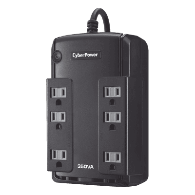 UPS Standby / 350 VA / 255 W / 6 Tomas NEMA 5-15R / Protección 810 J / Montaje en Pared CP350SLG CYBERPOWER