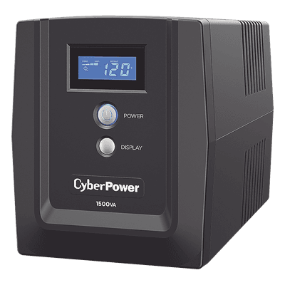 UPS de 1500 VA/900 W, Topología Línea Interactiva, Entrada 120 Vca NEMA 5-15P, y 8 Salidas NEMA 5-15R, Con Regulador de Voltaje (AVR) OM1500ATLCD CYBERPOWER