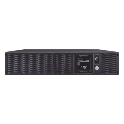 UPS de 1000 VA /900 W, Topología Línea Interactiva, Entrada 120 Vca NEMA 5-15P, Onda Senoidal Pura, Torre o Rack 2 UR, Con 8 Tomas NEMA 5-15R PR1000LCDRT2U CYBERPOWER