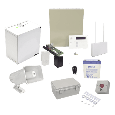 Kit de Alarma Vecinal / Panel 48 Zonas / 40 Botones de Pánico Inalámbricos / Sirena Estroboscópica Exterior VECINALPANICB HONEYWELL HOME RESIDEO