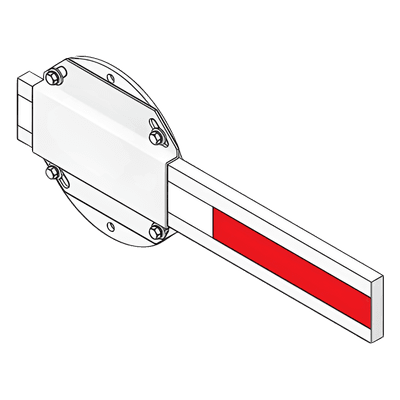 Mástil de Barrera Vehicular / Madera Resistente / 14 ft (4.26 m) / Compatibilidad Dual / Montaje Izquierdo o Derecho 1601-348 DKS DOORKING