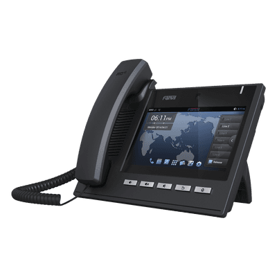 Teléfono IP Ejecutivo Para 6 Líneas SIP con Video Conferencia HD720, Pantalla Multi-Touch, Voz HD y Conferencia de 10 vías con Soporte Para PoE C600 FANVIL