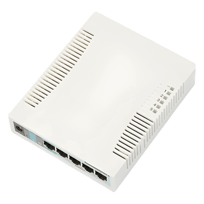 Switch SOHO / 5 Puertos Gigabit / 1 Puerto SFP / PoE Pasivo / SwOS RB260GS MIKROTIK