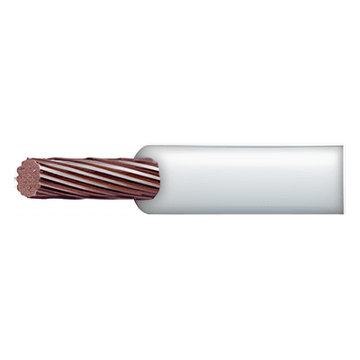 Cable Eléctrico THW-LS / Calibre 10 AWG / 19 Hilos / 90°C Seco / 75°C Mojado / Venta por Metro / Blanco SLY-304-WHT INDIANA