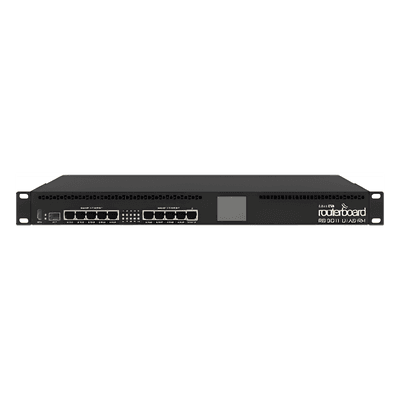 RouterBoard, CPU 2 Núcleos, 10 Puertos Gigabit Ethernet, 1 Puerto SFP, 1 GB Memoria, Licencia Nivel 5, Montaje Rack RB3011UIAS-RM MIKROTIK