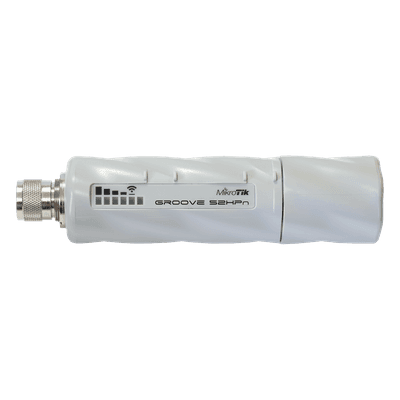 (GrooveA 52) Punto de Acceso, Doble Banda (2.4 ó 5 GHz) 802.11 a/b/g/n, Hasta 500mW, Incluye Antena Omnidireccional de 6 dBi. RBGROOVEA-52HPN MIKROTIK