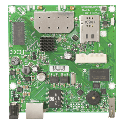 Board Inalámbrico / 5 GHz / 1x miniPCI-e / Gigabit Ethernet / Protección ESD 16 kV RB912UAG-5HPND MIKROTIK
