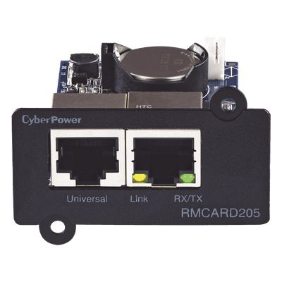 Tarjeta de Administración Remota / SNMP / HTTP Seguro / IPv4/IPv6 / Notificaciones Email/SMS/SNMP / Intercambio en Caliente RMCARD205 CYBERPOWER