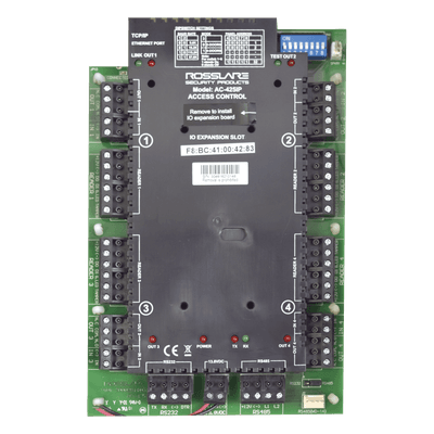 Controladora de acceso / 4 lectoras expandible a 8 / 30,000 usuarios / RS-485 y TCP/IP / 4 relés / Antipassback AC-425IP-LPCB ROSSLARE SECURITY PRODUCTS