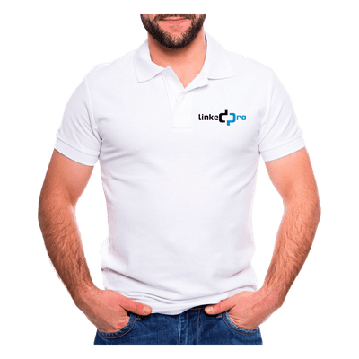 Playera Polo / Algodón 100% / Talla Grande / Color Blanco PLALPWL LINKEDPRO BY EPCOM