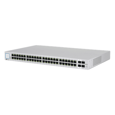 Switch administrable / 48 puertos Gigabit / 2 SFP 1G / 2 SFP+ 10G / 1U Rack / 70 Gbps throughput US-48 UBIQUITI