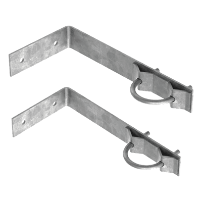 Herrajes de Pared para Mástil / Acero A-36 Galvanizado / Mástil 1-1/4" a 2" / Estructuras hasta 3 m (9.8 ft) / 2 Juegos Tipo L con Abrazaderas U SMR-PH SYSCOM TOWERS
