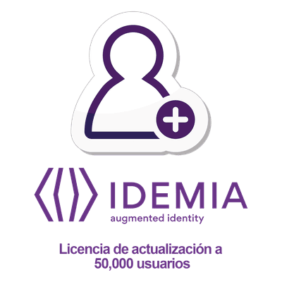 Licencia de actualización / 50,000 usuarios simultáneos / Terminal WR MA Sigma / Vinculación permanente 293-654-719 IDEMIA (MORPHO)