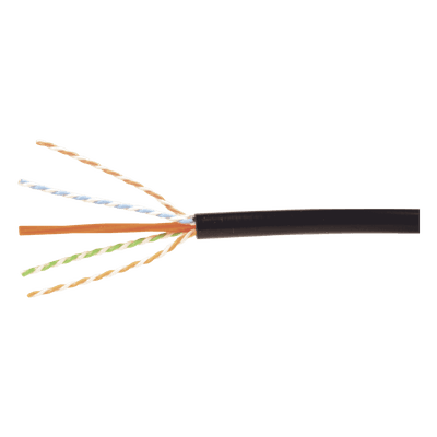 Bobina de Cable Industrial (UTP) de 4 pares, Cat6A de 10Gbps, Planta Externa con Gel Enterrado Directo, Color Negro, 305m 9A6O4A5-01-R1A SIEMON