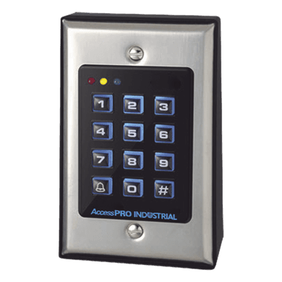 Teclado de Control de Acceso / 1,100 Usuarios / Lector 125 kHz / Salida Wiegand / Contacto Húmedo y Seco / Acero Inoxidable / Montaje en Pared PRO-KEYPAD-SV2 AccessPRO Industrial