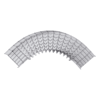 Curva Pre-Fabricada Horizontal / 90° / Peralte 54 mm / Ancho 100 mm / Electro Zinc 15-20 micras / Interior CH-C90-54/100EZ CHAROFIL