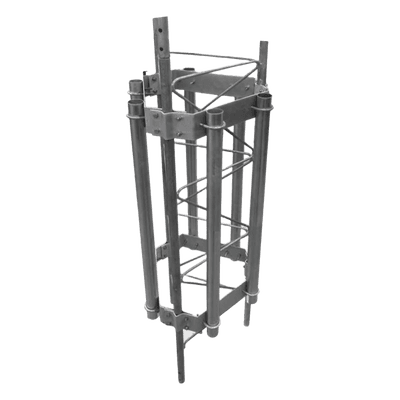 Herraje para antenas sectoriales / 6 posiciones 60° / Mástil 2' cal.18 / 100 cm / 3.28 ft / Galvanizado en caliente / Compatible STZ45G SM-HEX-45G SYSCOM TOWERS