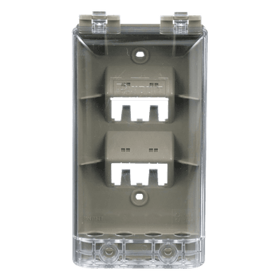 Placa de Pared Vertical / IP56 / 4 Puertos Mini-Com / Policarbonato / 5.69 x 3.07 x 2.19 in CFPWR4CIG PANDUIT
