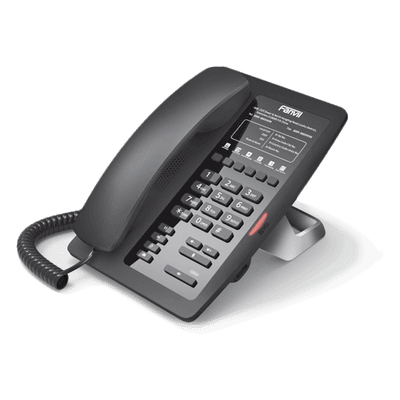 Teléfono IP para Hotelería / 6 Teclas Programables Hotline / PoE 802.3af / 2 Puertos Ethernet 10/100 Mbps / VxWorks / Sin Pantalla H3F FANVIL