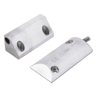 Contacto Magnético de Piso / Salida Dual NC/NA / GAP 65 mm (2.5 in) / Cubierta de Aluminio / Cable Blindado 55 cm / Certificación UL & CE SF-3014-C SFIRE