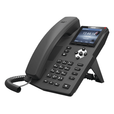 Teléfono IP empresarial para 2 lineas SIP con pantalla LCD de 2.8 pulgadas a color, puertos Gigabit y conferencia de 3 vías, PoE X3G FANVIL