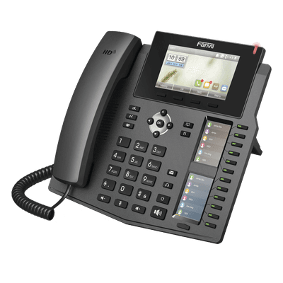 Teléfono IP empresarial para 20 líneas SIP, Voz HD, 3 Pantallas LCD a Color, 12 teclas BLF, PoE X6 FANVIL