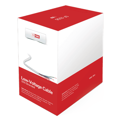 Cable de Cobre Industrial, 6 conductores calibre 22 de color blanco, para aplicaciones de alarmas / Control de acceso / Automatización / Intercoms y TV porteros, Bobina de 152.5 Metros. SF2206/500 SFIRE