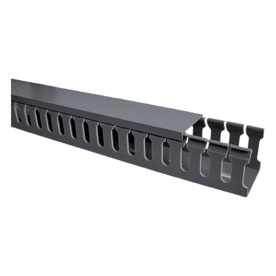 Canaleta ranurada con tapa / PVC rígido autoextinguible V-0 / 2 m (6.56 ft) / Gris / Temperatura máxima 85°C / Capacidad 40% EIA/TIA-569-A TMR-45G THORSMAN