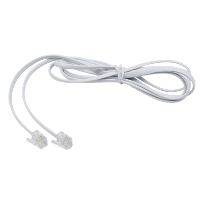 Cable Telefónico RJ11 / Plano / UTP Cat5e / 2 Pares / 1.5 m (4.92 ft) / Blanco TELUS80481.5M LINKEDPRO BY EPCOM