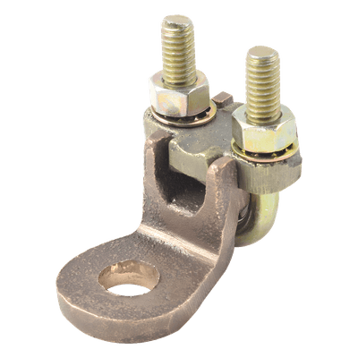 Conector Bimetálico Mecánico / Borne 1/2" a Cable / Rango 1/0 AWG a 250 KCMIL / Bronce Estañado / Antivandálico