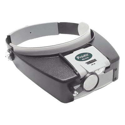 Lámpara LED Frontal / Lentes de Aumento 1.8X-5.8X / Correa Ajustable / Lente 89x29mm 711-IN-016 SYSCOM