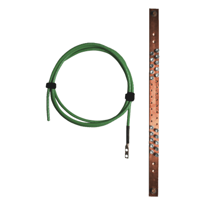 Barra de puesta a tierra / 19in / Cable 6 AWG 2m (6.56 ft) / Terminal compresión doble orificio VP-GRD SIEMON