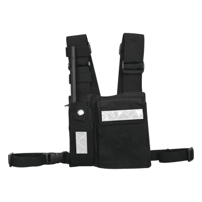 Pechera Universal / Soporte para Radio y Bolígrafo / Bolsa con Cinta Adherente / Elemento Reflectante / Hebilla de Seguridad CPP-SLG SYSCOM