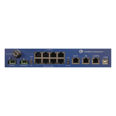 Sincronizador GPS Multipunto / 4 Puertos Gigabit / Inyección de Potencia 29V-56V / Diseño Exterior / Integración de Sincronización y Datos CMM5 CAMBIUM NETWORKS