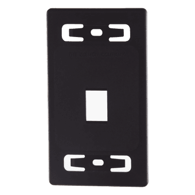 Placa de Pared Modular / 1 Salida / Alta Densidad 6 Puertos / Instalación Frontal o Trasera / Color Negro MX-FP-S-01-01 SIEMON