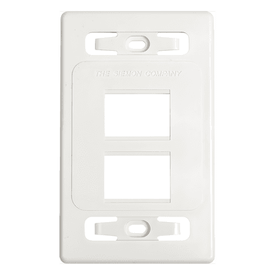 Placa de Pared Modular MAX, de 4 Salidas, Color Blanco, Versión Bulk (Sin Empaque Individual) MX-FP-S-04-02B SIEMON